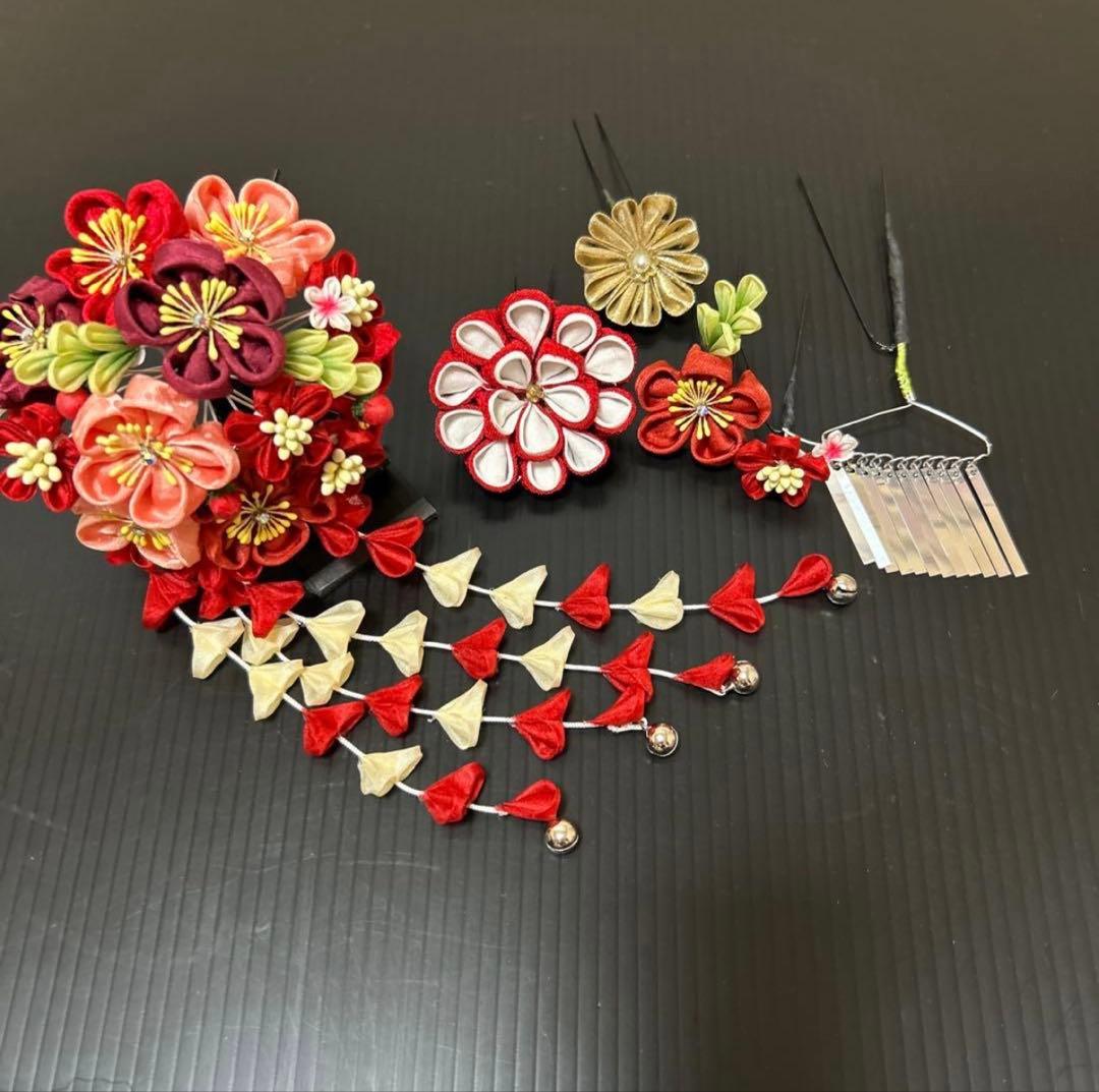 七五三髪飾り７歳　日本髪