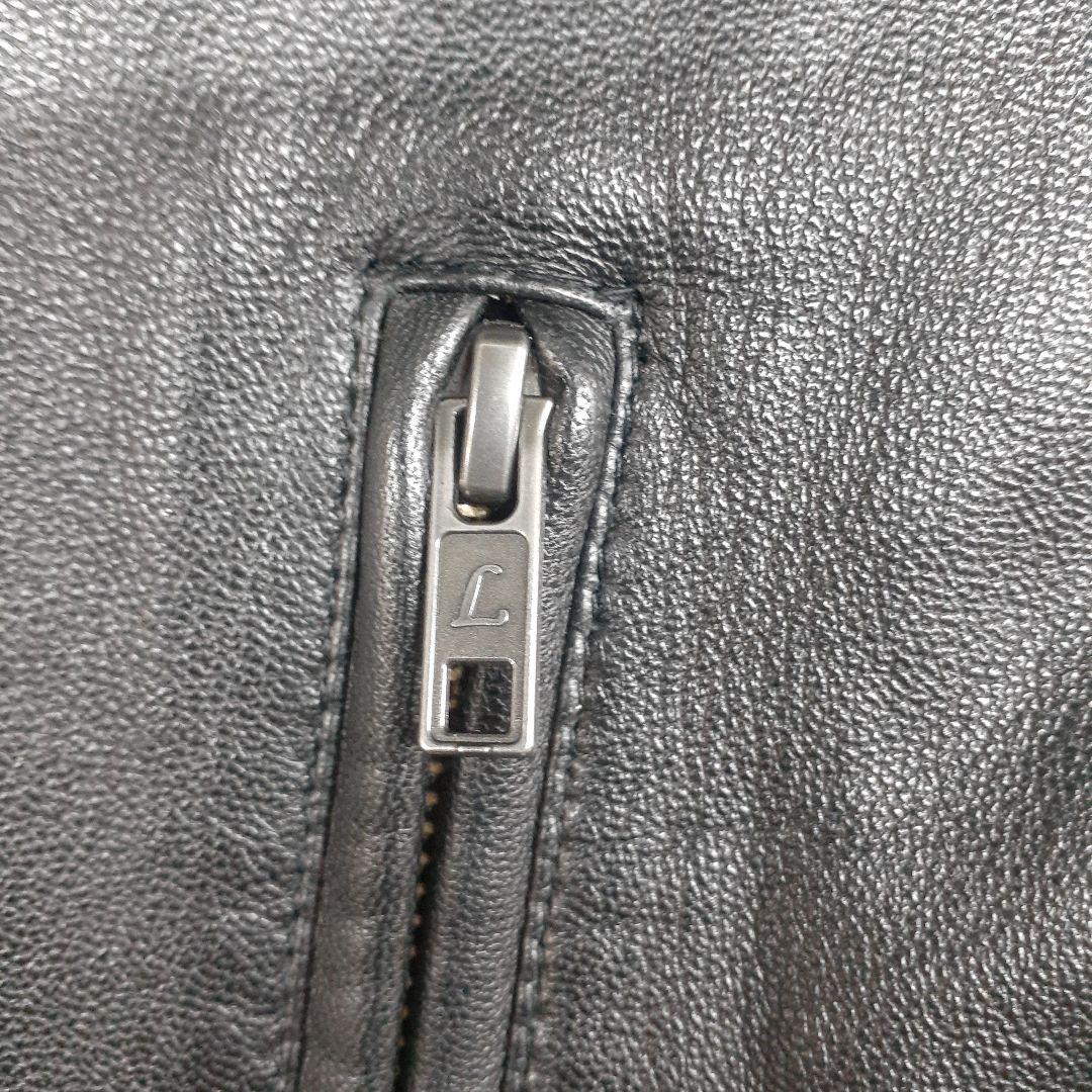 希少３Lサイズ 美品 リューグーレザーズ シングルライダースジャケット 黒