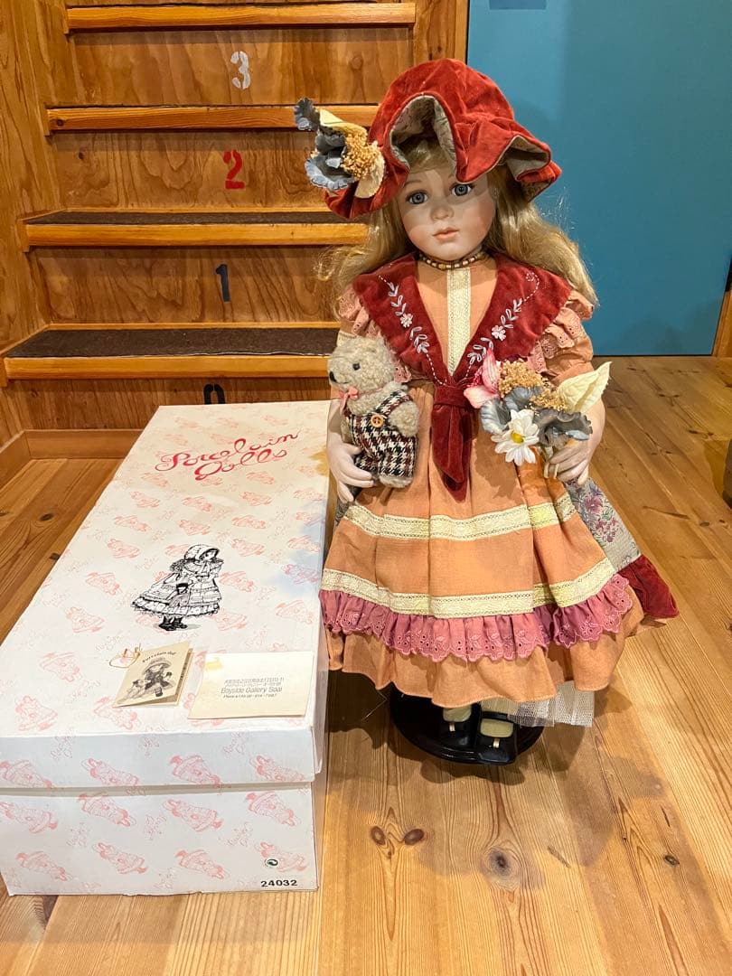 ビスクドール　ドイツ少女アンティークドール西洋人形cadeau ポーセリンドール