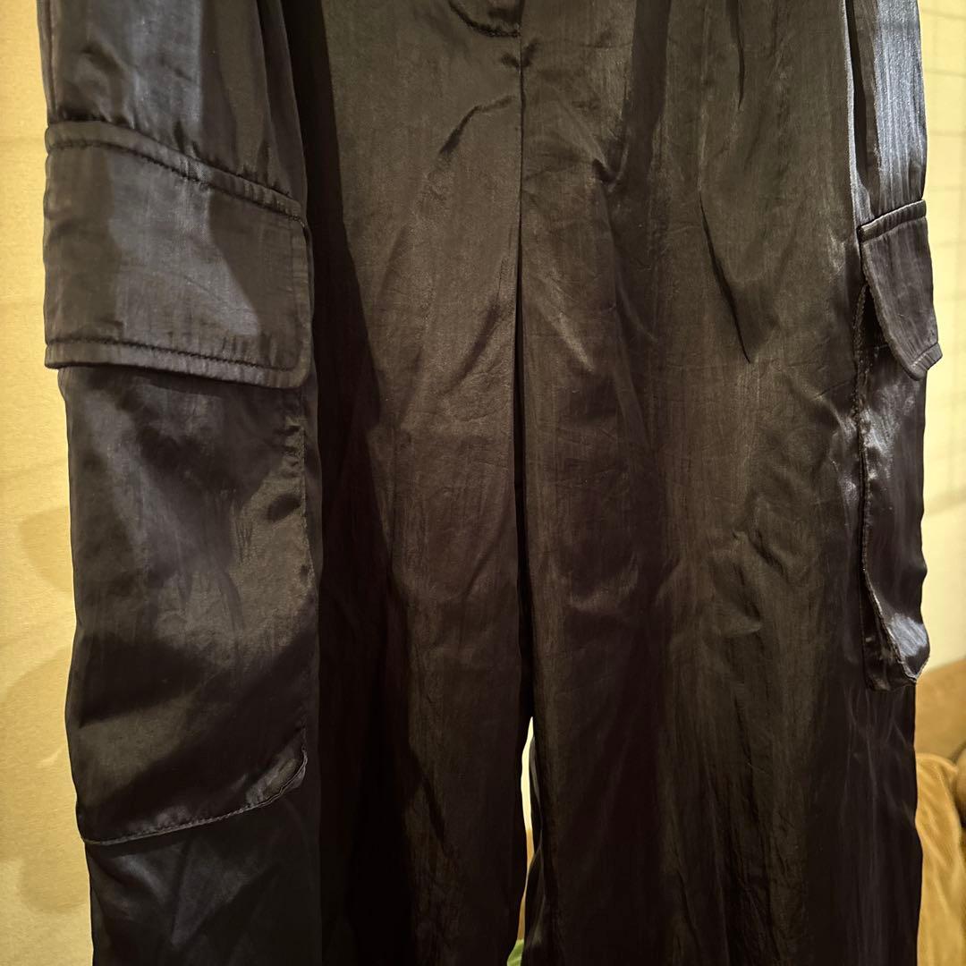 Tibi ネイビーサテンカーゴパンツ 34 Deuxieme Classe