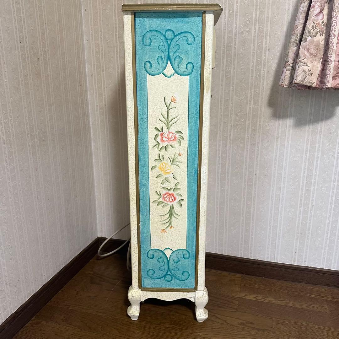 アンティーク 花柄 5段チェスト　リメイク　トールペイント