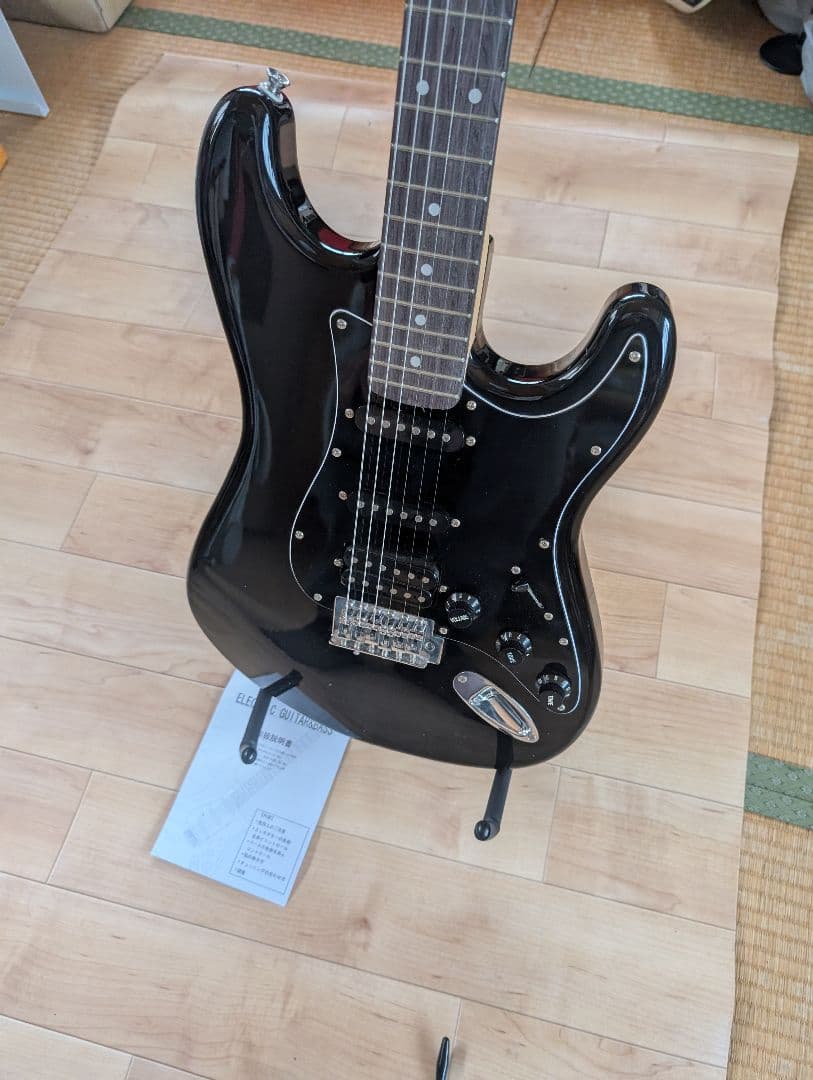 (初心者向け)SELDER エレキギター ブラック スタンド付き