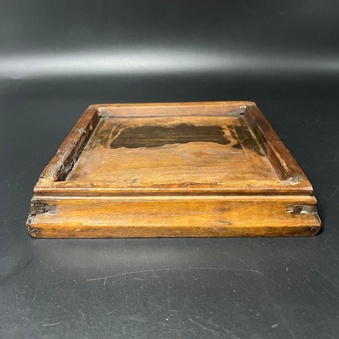 李朝 四方盆 木製 角盆 酒盆 茶盆 古民藝 朝鮮古美術 民藝 花台 展示台