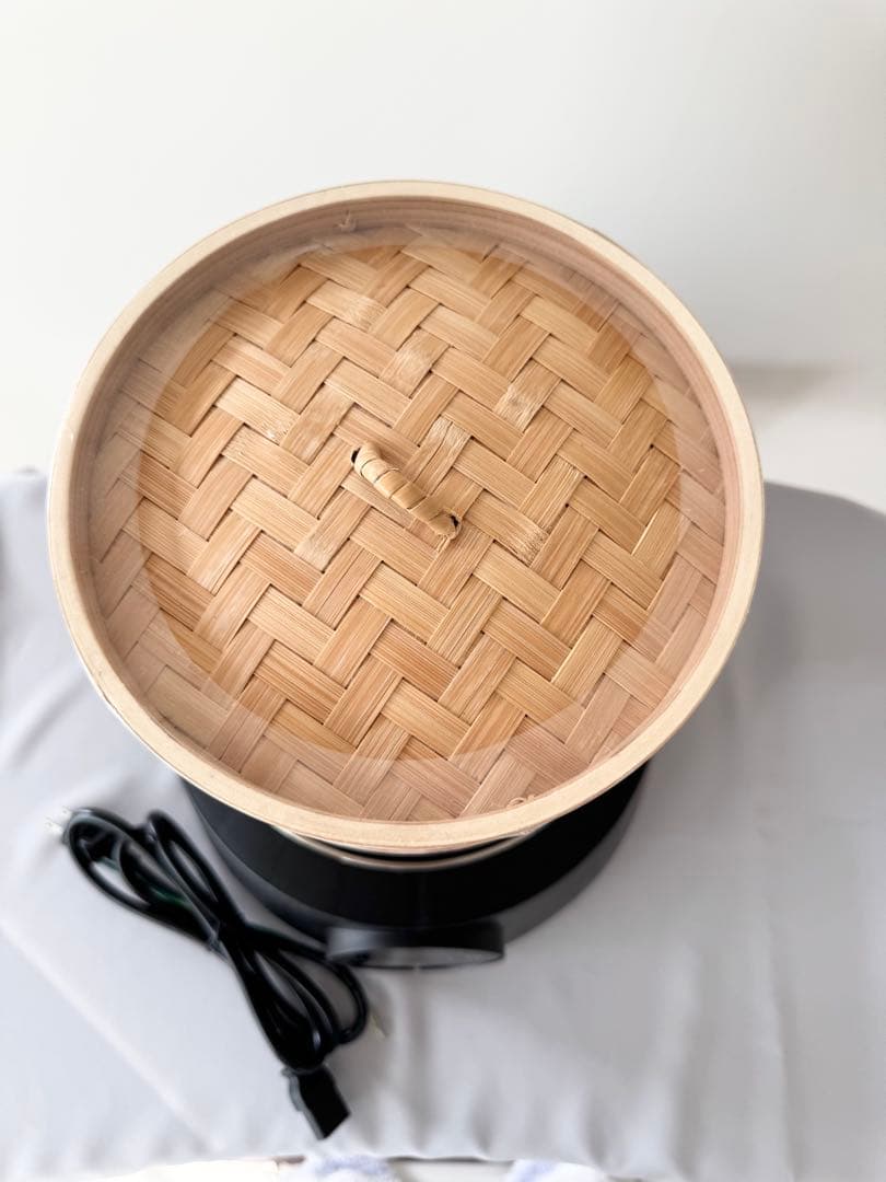 未使用 O'MUSU オムス Ocrasi せいろ電気蒸し器 黒