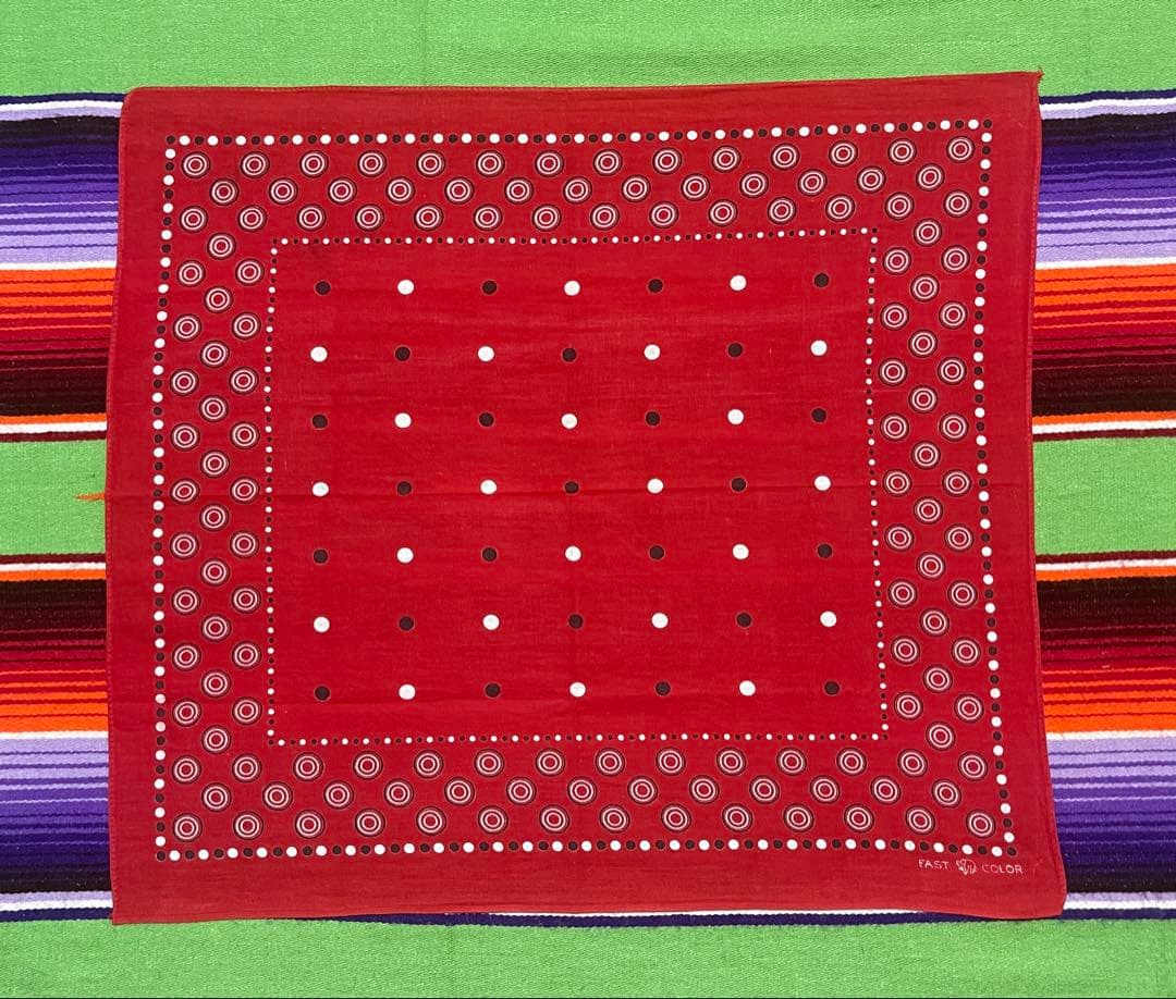 【REN 】②③③40s USA製 バンダナ ELEPHANT ゾウ 下鼻