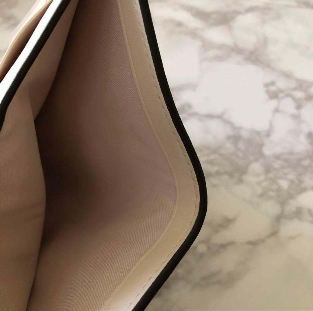 新品未使用 コーチ COACH 白 折り財布 ミディアム フラップ ウォレット