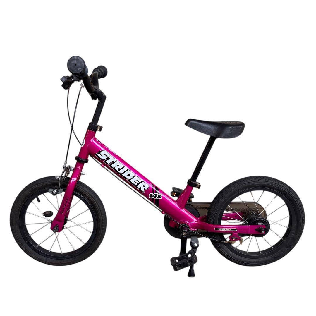 【美品】STRIDER ストライダーSPORT 14x 自転車 フューシャピンク