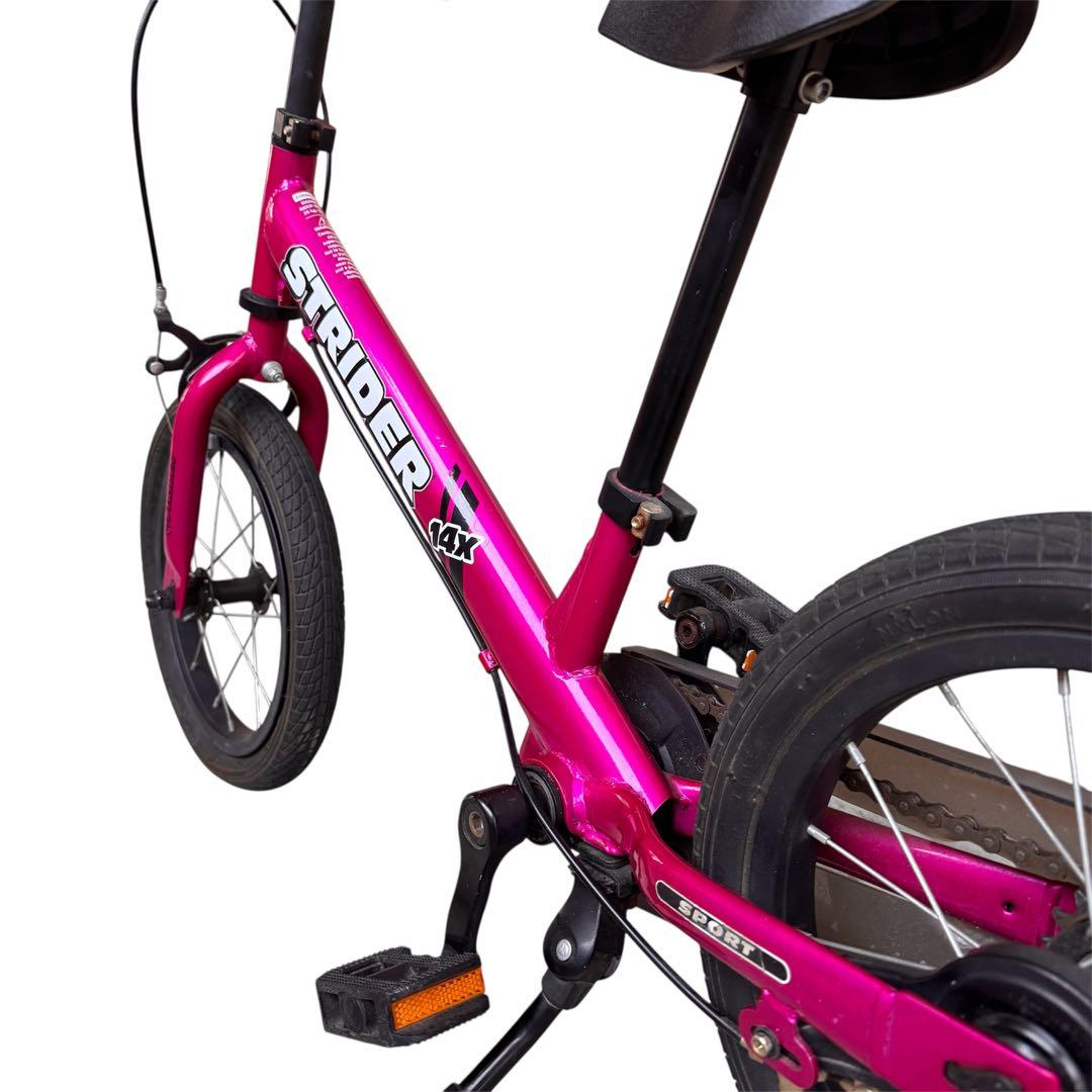 【美品】STRIDER ストライダーSPORT 14x 自転車 フューシャピンク