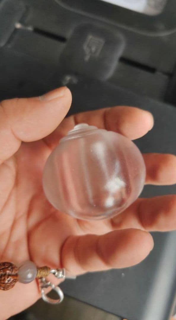 【修縁堂】釈迦如来の宝珠です 銅メッキ 瑠璃を携帯する 法具古美術品