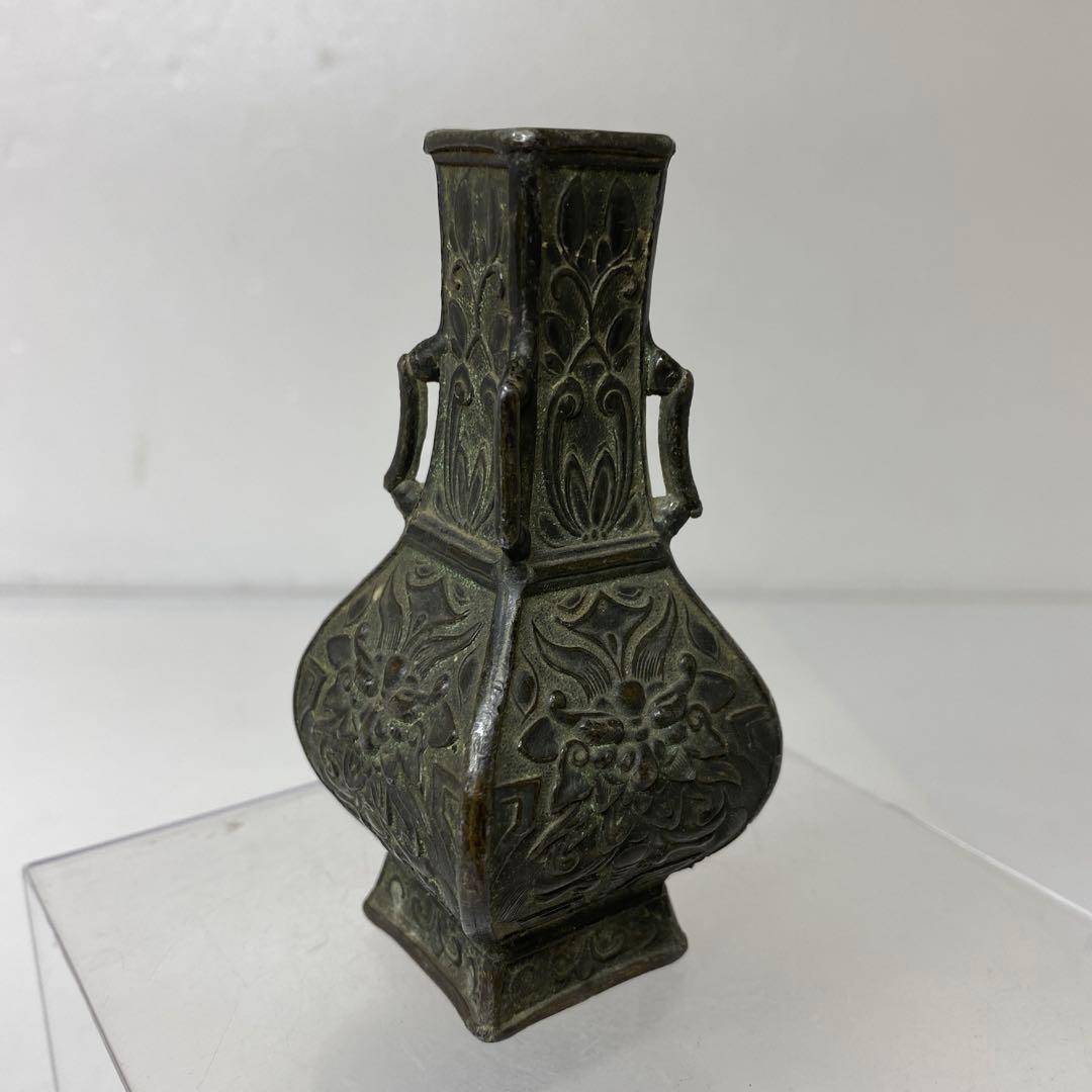 慶山堂　銅製　花瓶　147g タルカニ　東さ7-1124②