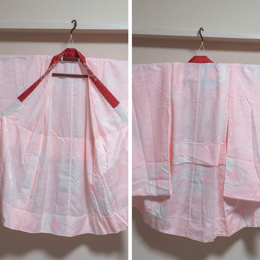 おもち【七五三7歳】正絹・晴着・薄紫グラデ×金駒刺繍 ・鴛鴦流水文様