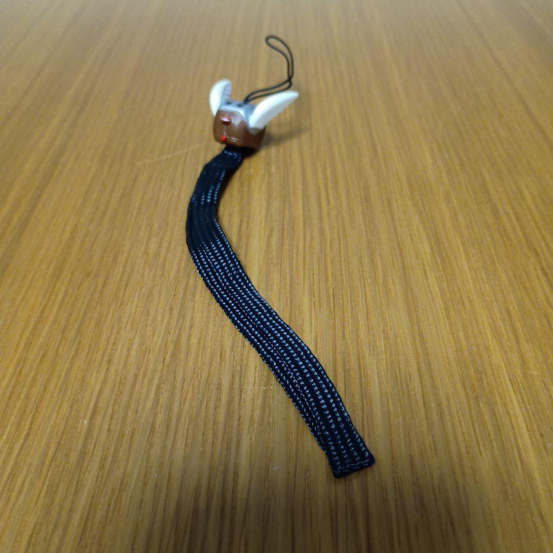 フライングトースターのストラップ 黒と白と茶