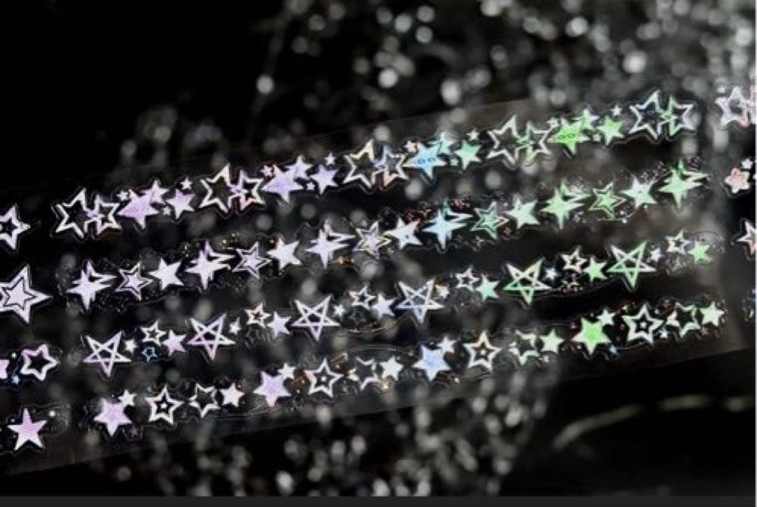 贝壳银 彩虹锁扣 6cm×5m 海外マスキングテープ　海外マステ　星