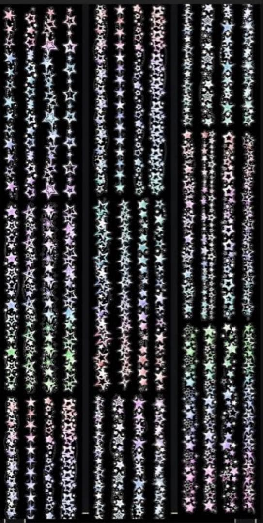 贝壳银 彩虹锁扣 6cm×5m 海外マスキングテープ　海外マステ　星