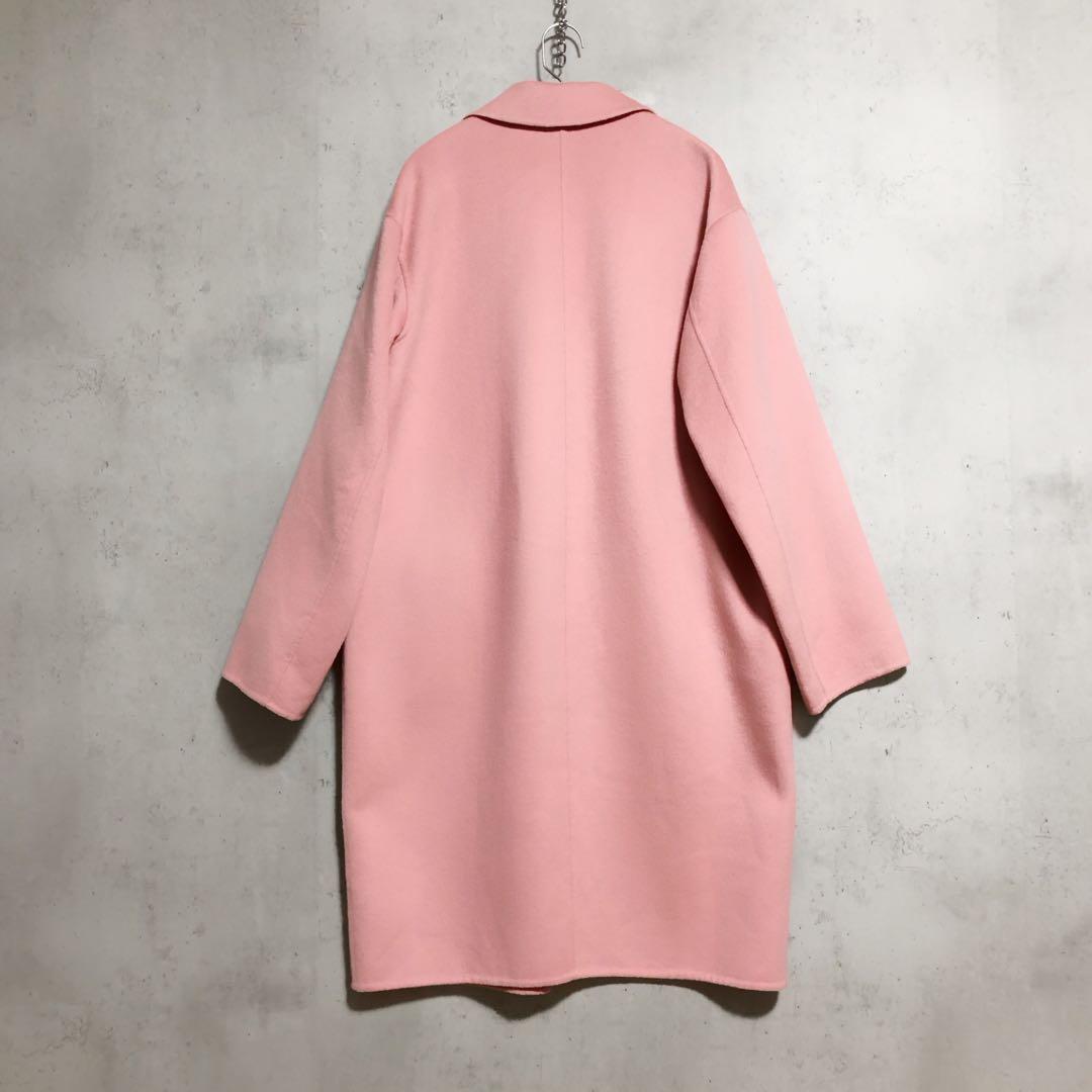 美品　CYCLAS シクラス　カシミヤ　ダブルフェイスリバーコート