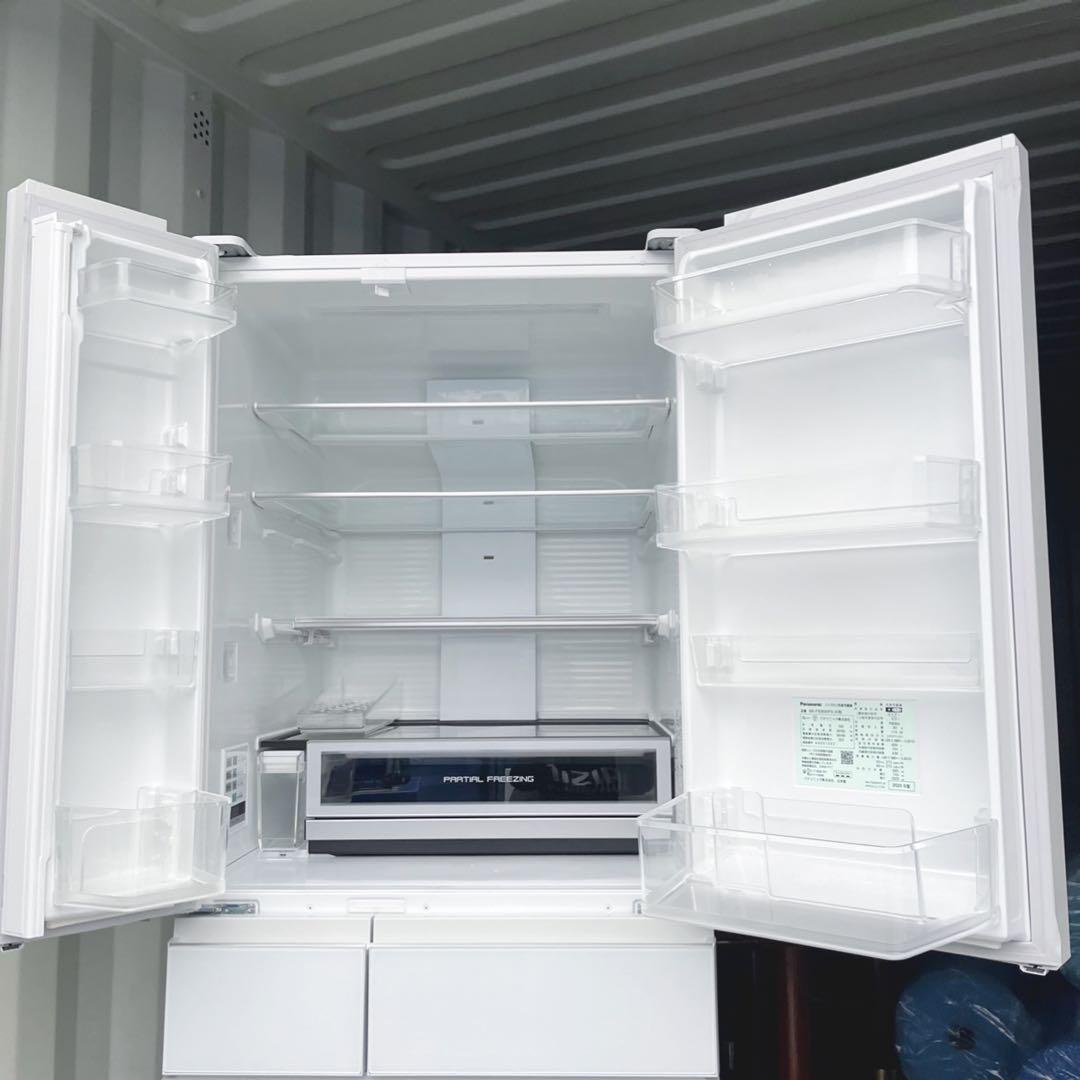 取付無料！パナソニックパーシャル搭載おしゃれホワイト大容量600L冷蔵庫！洗濯機