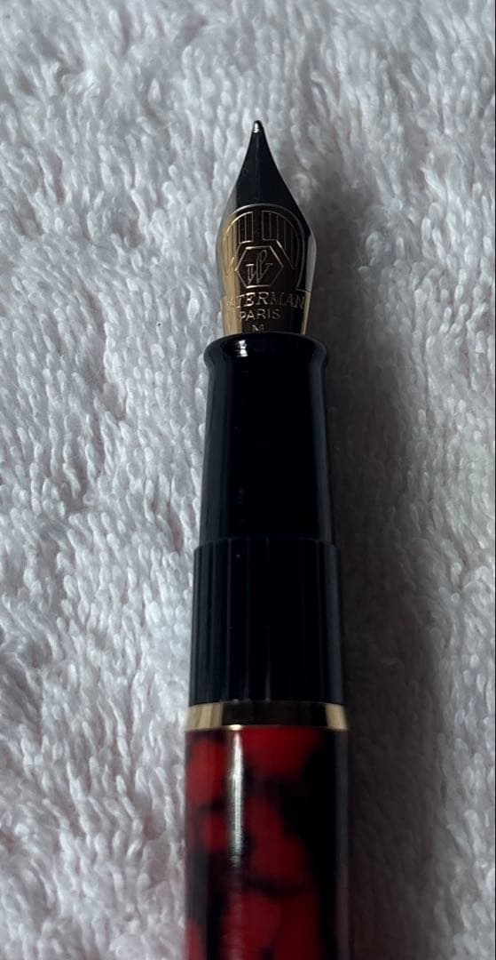 【新品/未使用】WATERMAN 万年筆 赤マーブルF細字 フィリアス 五輪