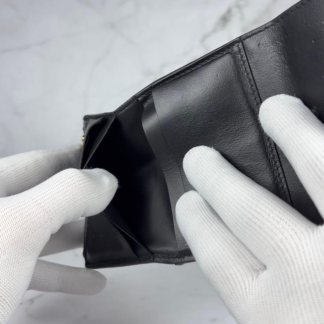 BOTTEGA VENETA 三つ折り財布 ブラック