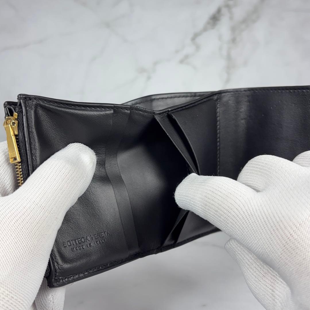 BOTTEGA VENETA 三つ折り財布 ブラック