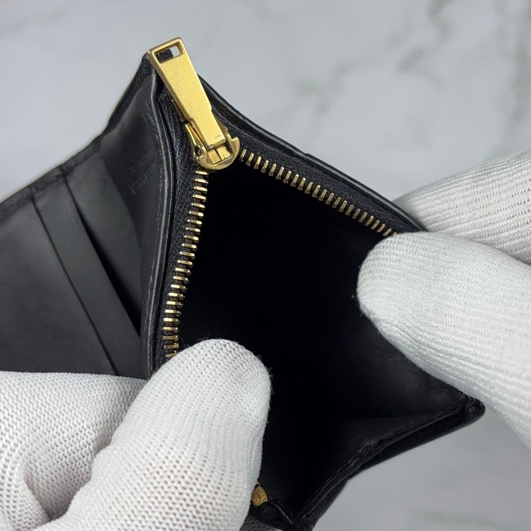 BOTTEGA VENETA 三つ折り財布 ブラック