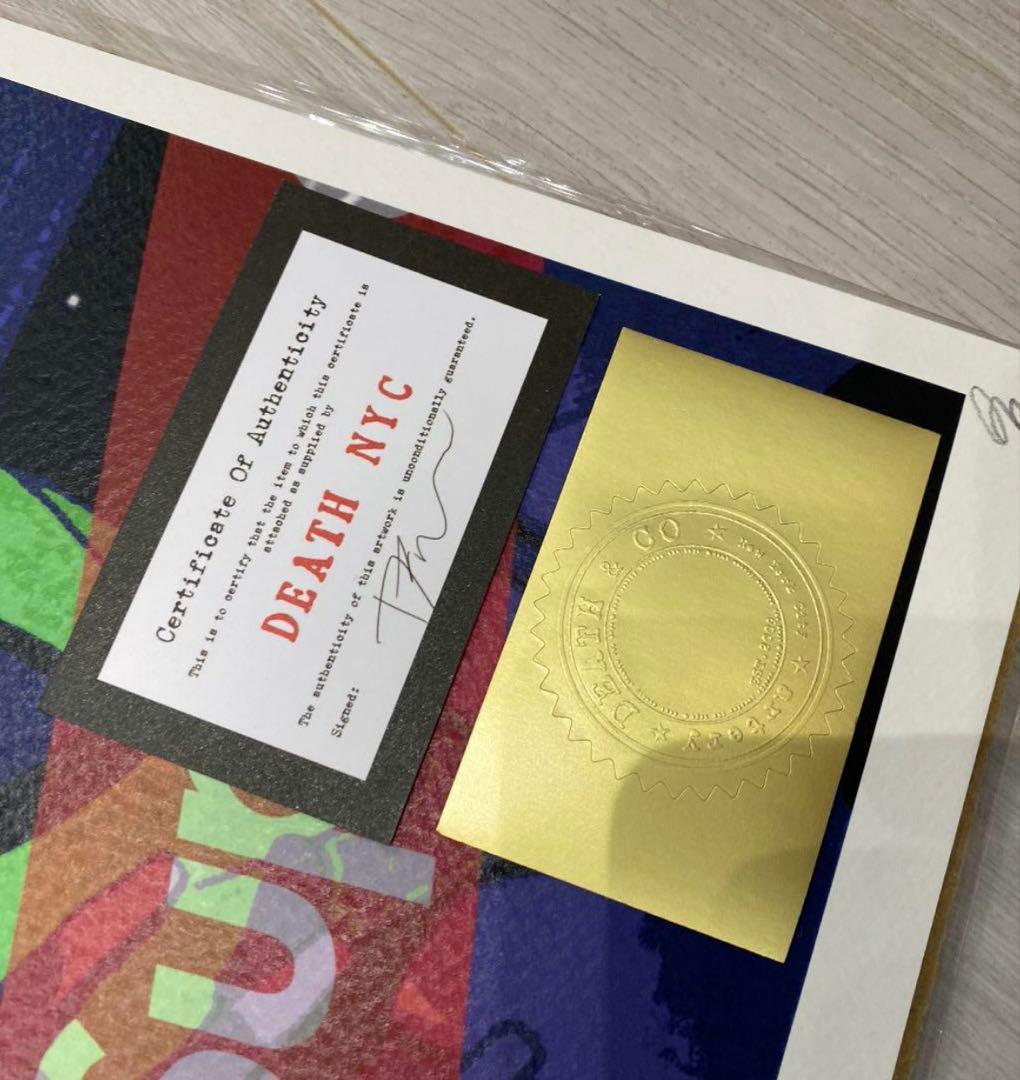 2020年 世界限定100枚 DEATH NYC アートポスター エヴァ×シュプ