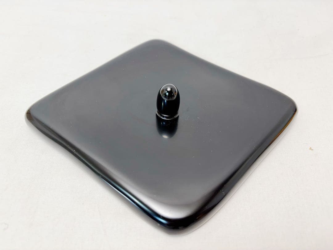 未使用 茶道具 橋田勝博作 輪島塗 塗蓋 染付 菱馬水指 水差し 共箱