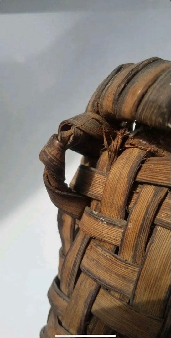 鉈籠掛花入 花器 懸花入 山葡萄 蔓 山鉈 鞘 用の美 茶道 華道 骨董 古美術