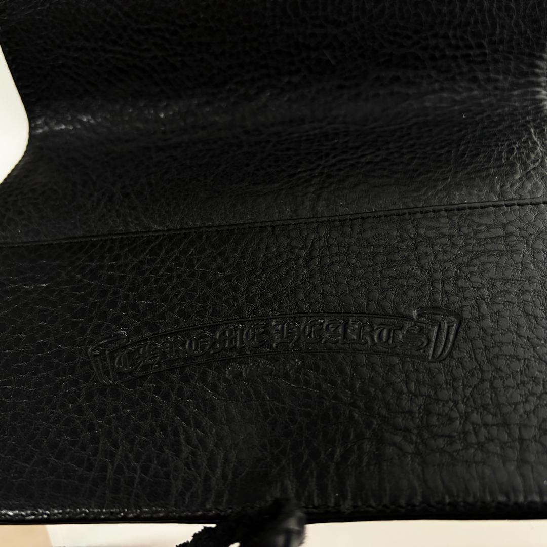 クロムハーツ アジェンダ クロスボールボタンレザーブックカバー 手帳カバー