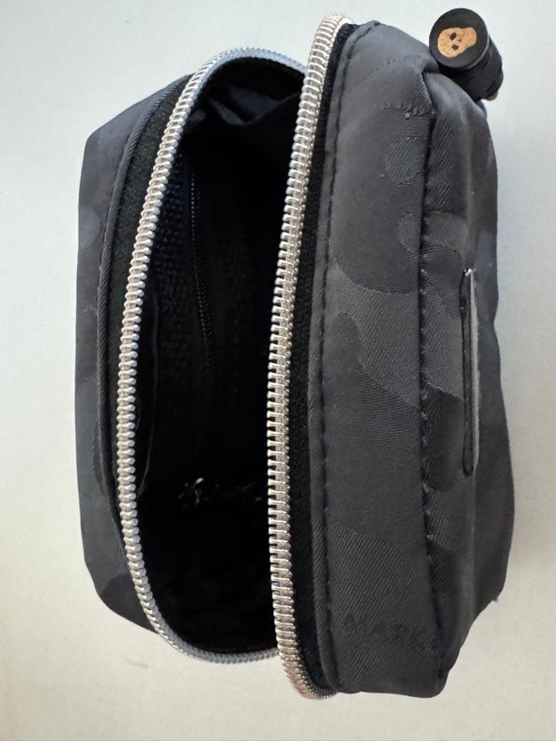 ［新品・未使用］MARK & LONA ボールポーチ ブラック　迷彩柄