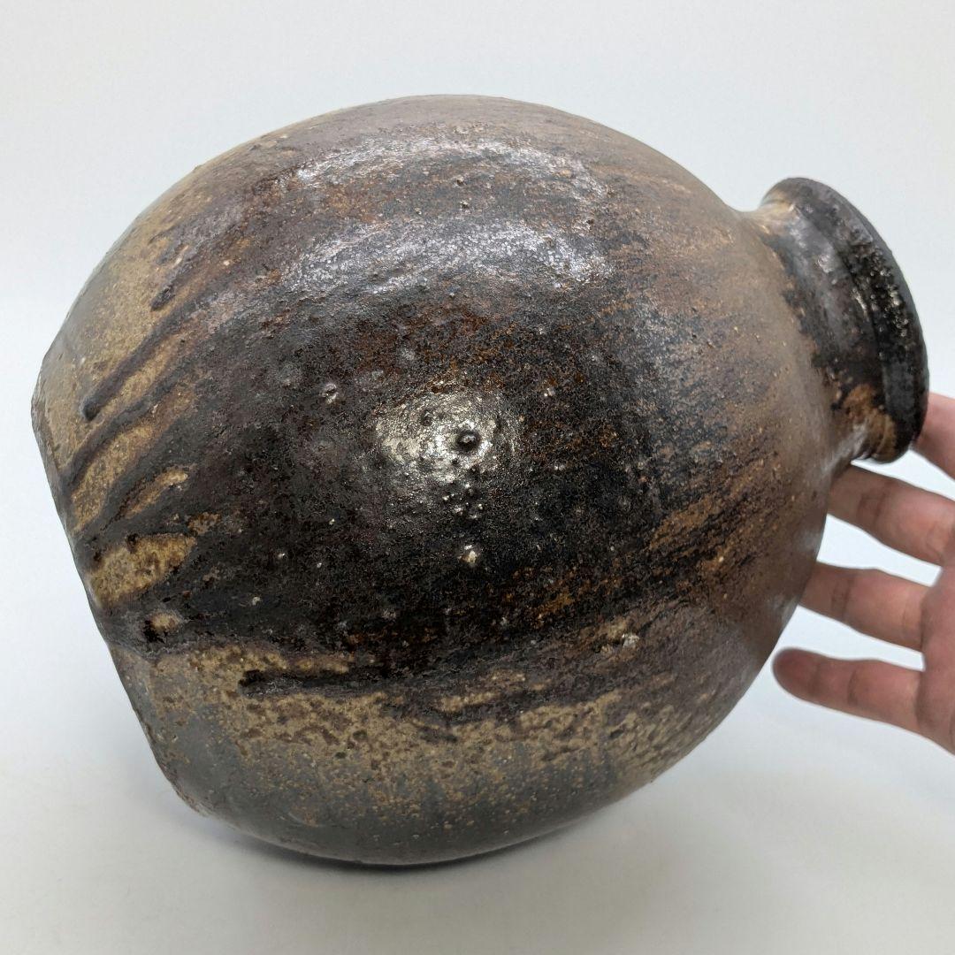 岡山県重要無形文化財 吉本正 備前焼 壺 合箱 壷 花器 花瓶 花入 花生 置物