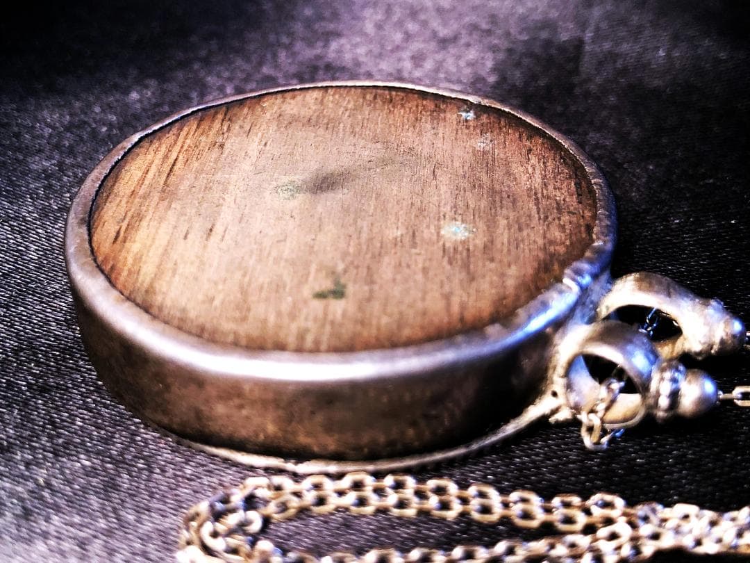 【 手描き曼荼羅 彫金トップ 】チベット骨董　19~20世紀前期