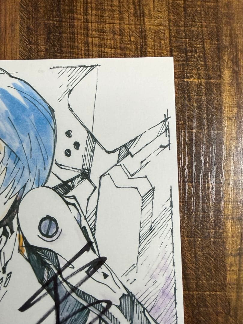 [美品]綾波レイ　新世紀エヴァンゲリオン　林原めぐみ直筆サイン入り色紙