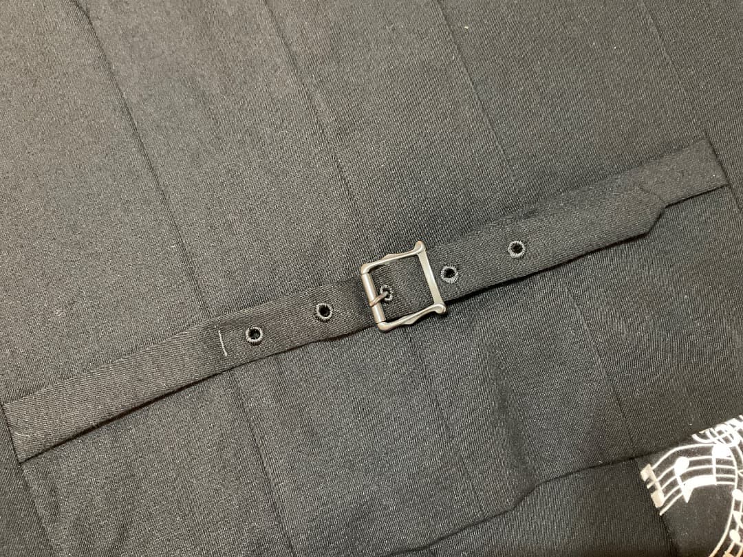 ナンバーナイン 日本製 裏地音符柄 ウールベスト ジレ size M