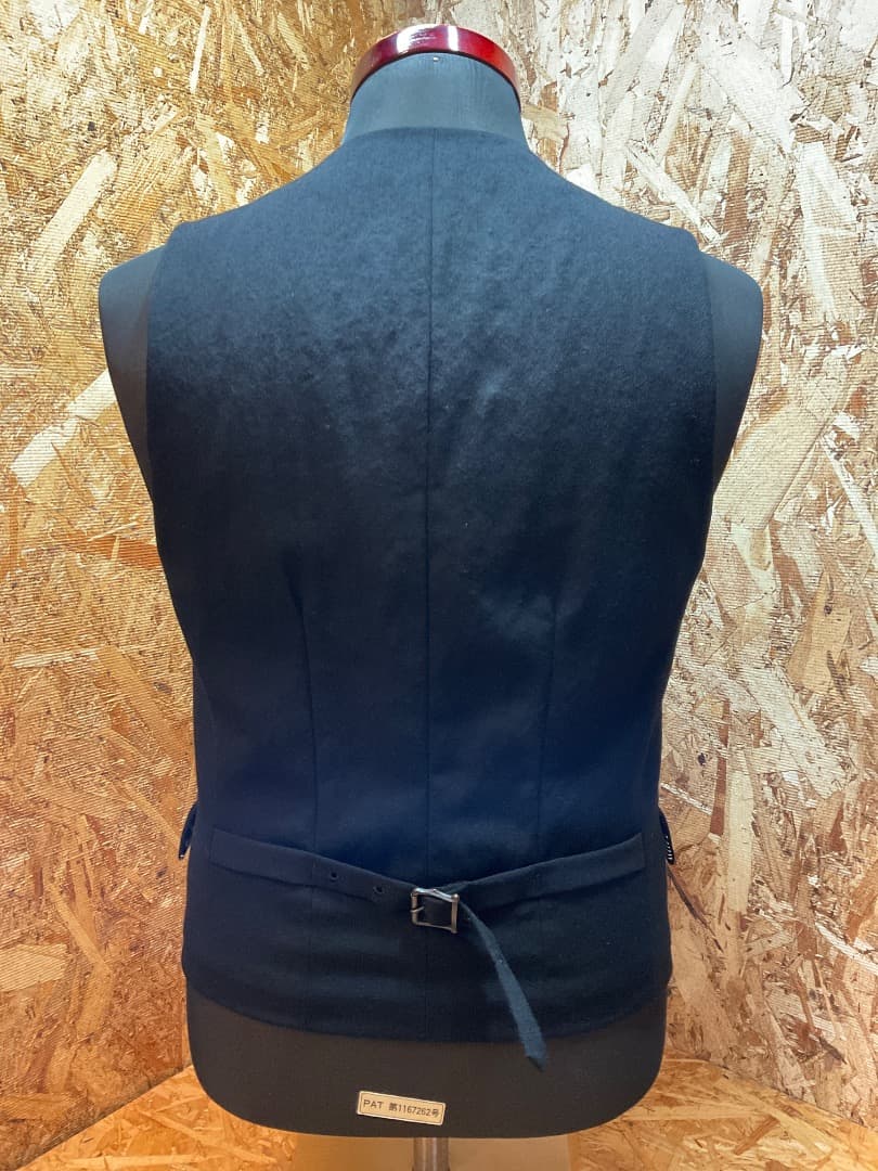 ナンバーナイン 日本製 裏地音符柄 ウールベスト ジレ size M