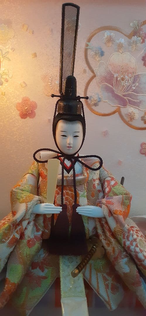 かわいい雛人形セット 　ケースつき