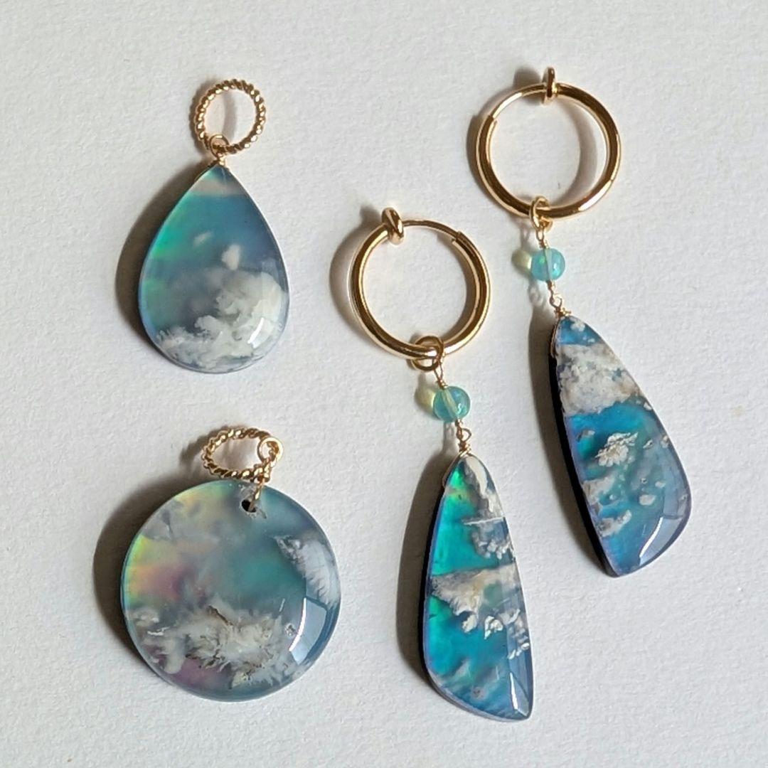 オーロラプルームアゲート ペンダントトップ