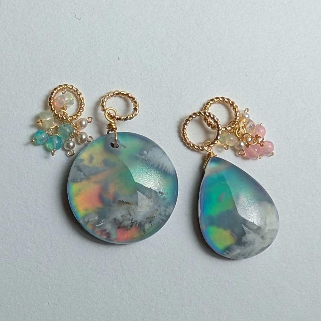 オーロラプルームアゲート ペンダントトップ