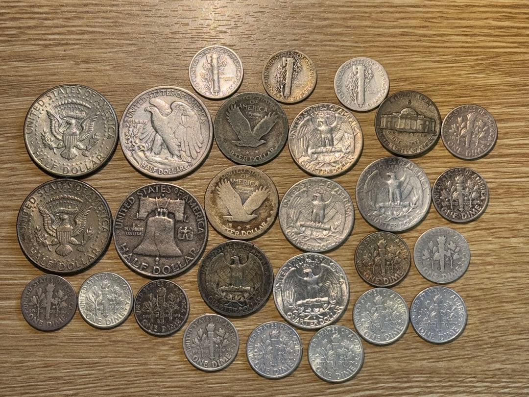 必見 1910年代-1967 アメリカ 銀貨 27枚まとめ ケネディ 未使用品有
