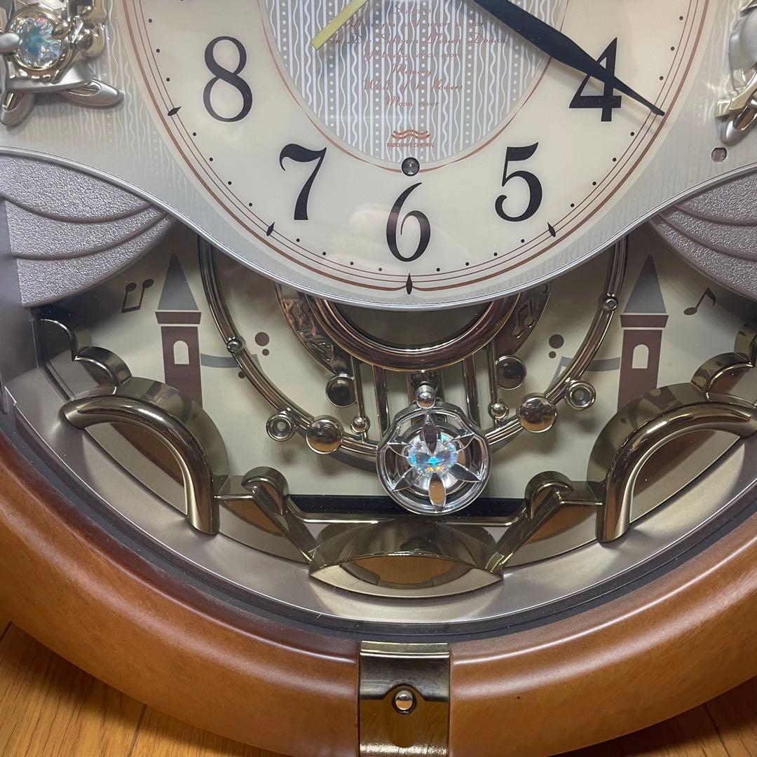 セイコー電波時計 AM219Bセイコーウェブシンフォニー 電波時計 カラクリ時計