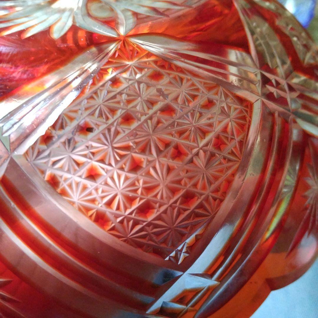 ガラス細工、さらに、器、カットガラス、切子グラス、菓子沙羅、食器