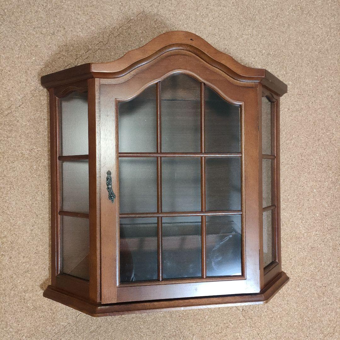 木製 キャビネット アンティーク 飾り棚 壁掛け