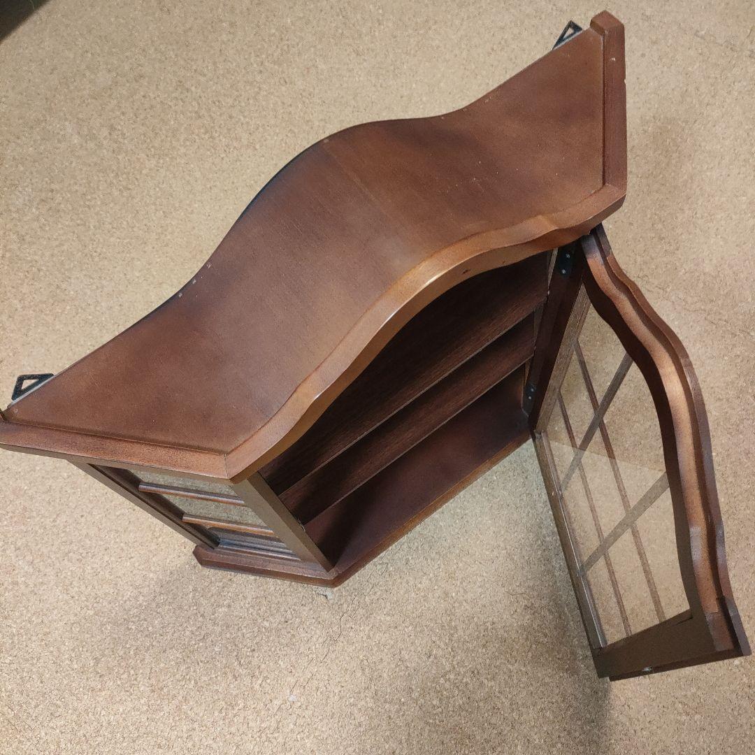 木製 キャビネット アンティーク 飾り棚 壁掛け