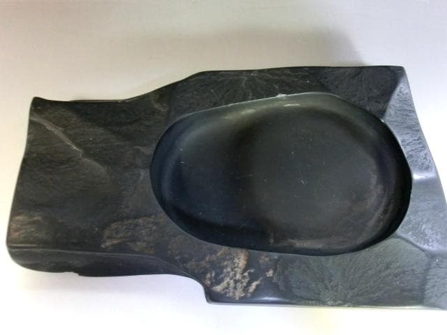 硯■書道道具 大きいすずり石 黒 墨 0.98㎏ 古美術 時代物 骨董品■