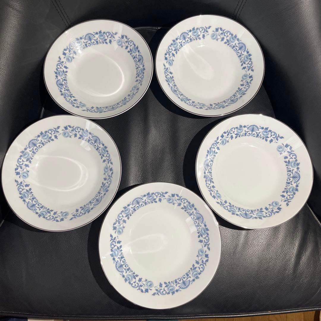 オールドノリタケ ロイヤルブルー 深皿 5枚 新品