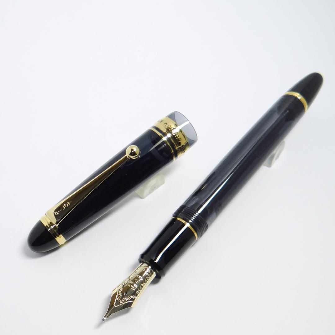 【未使用・買得】パイロット 万年筆 カスタム823P式 透明ブラック 14K-S