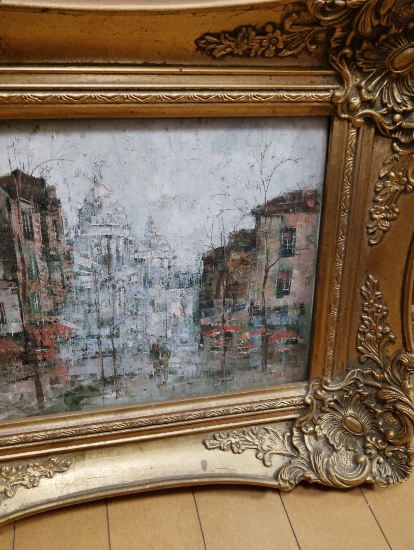 ヨーロッパ　油絵　街並み