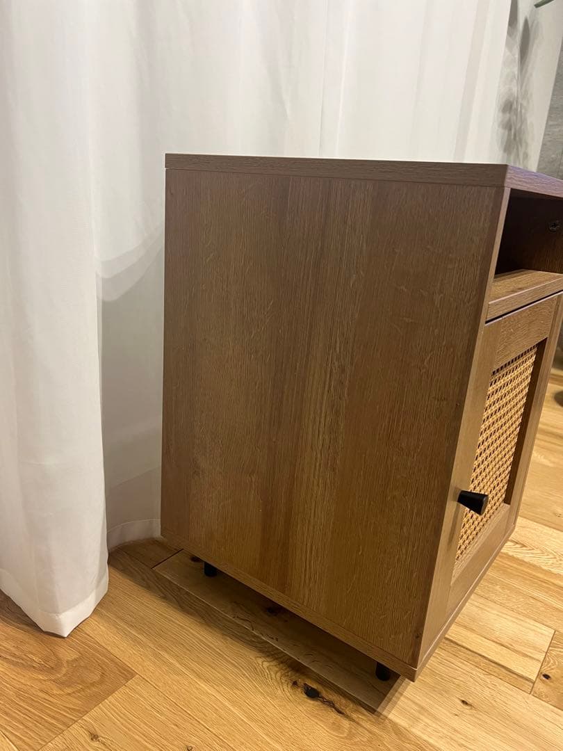 ラタン調サイドテーブル サイドチェスト LOWYA ロウヤ