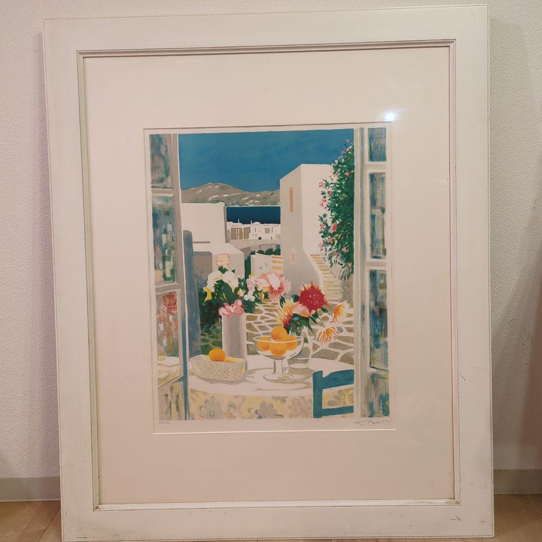 ギリシア旅行で買った絵画(額縁入り)