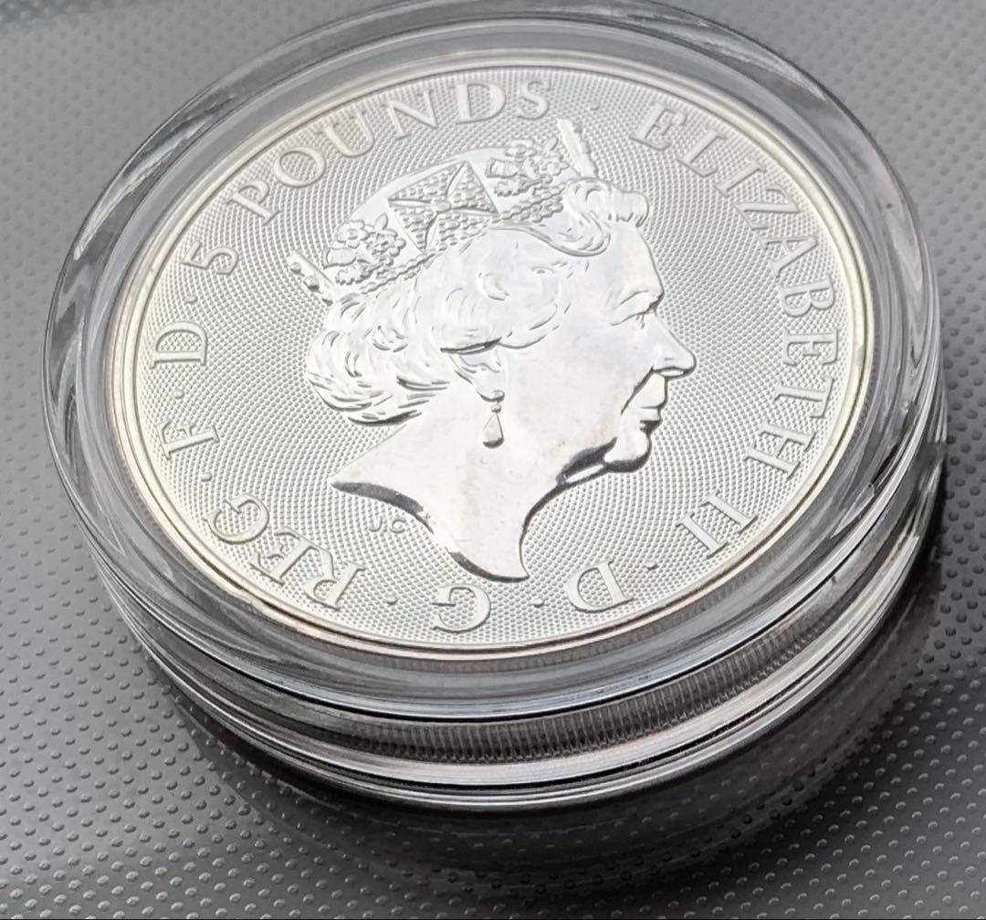 Falcon of the Plantagenets 2oz 銀貨 2019年