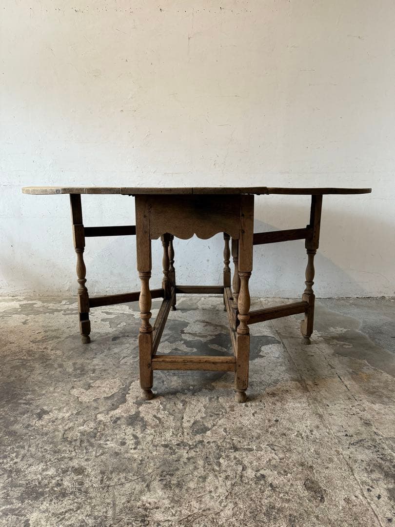 年末・年始SALE ドロワーゲートレッグテーブル ドロップリーフテーブル